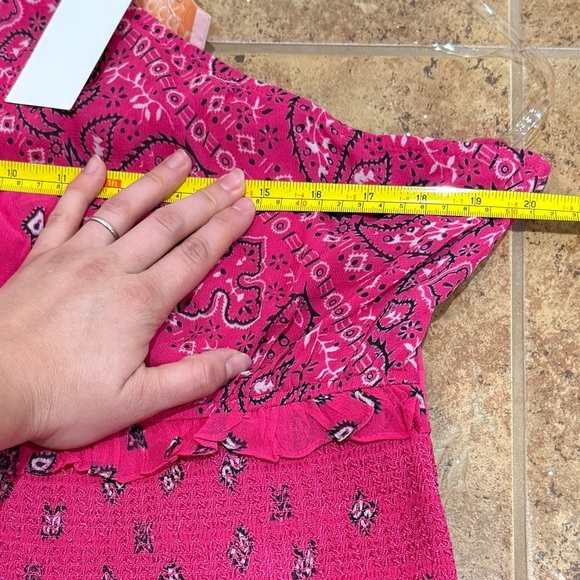 New Rococo Sand Romani One Shoulder Bandana Print Dress Sz XL Pink Cocktail - Picture 10 of 12